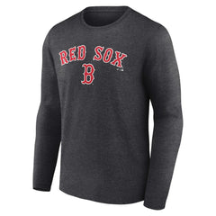 Boston Red Sox Team Lockup Long Sleeve T-Shirt - Charcoal T-shirts