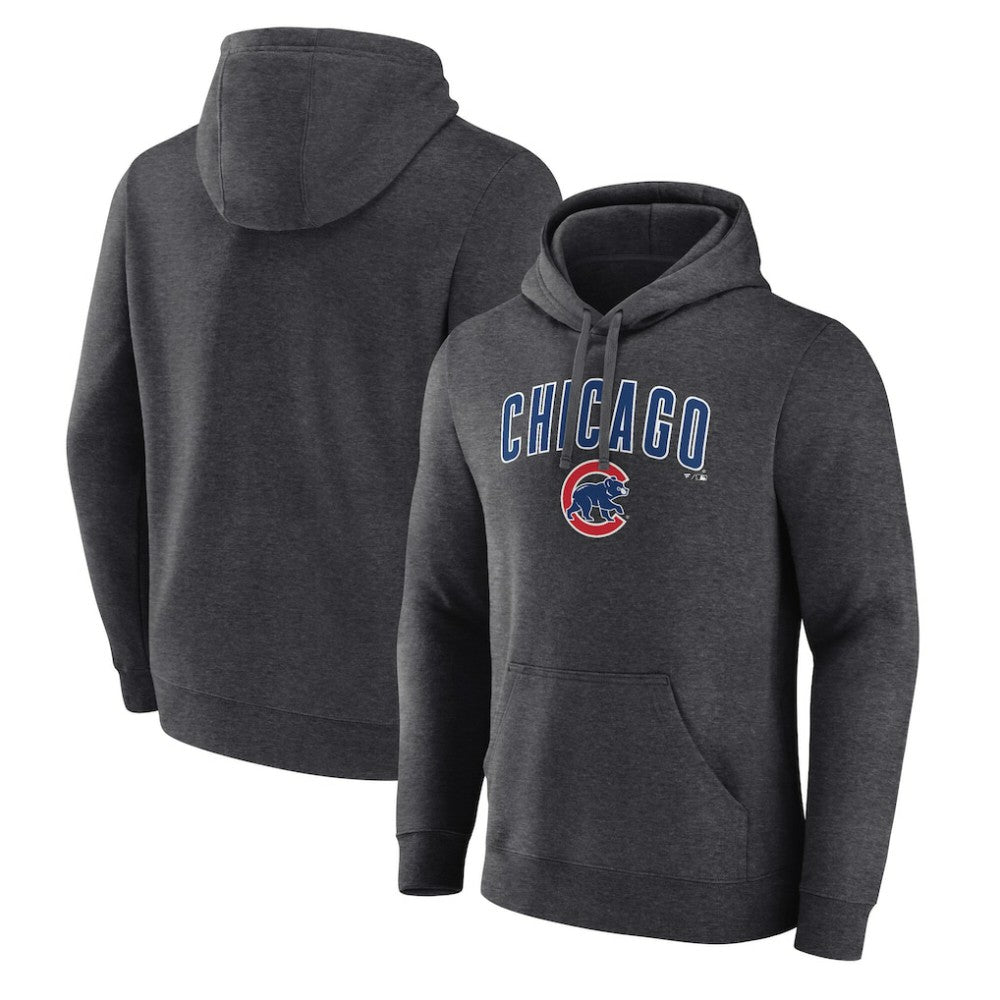 Chicago Cubs Team Lockup Hoodie - Charcoal Hoodies