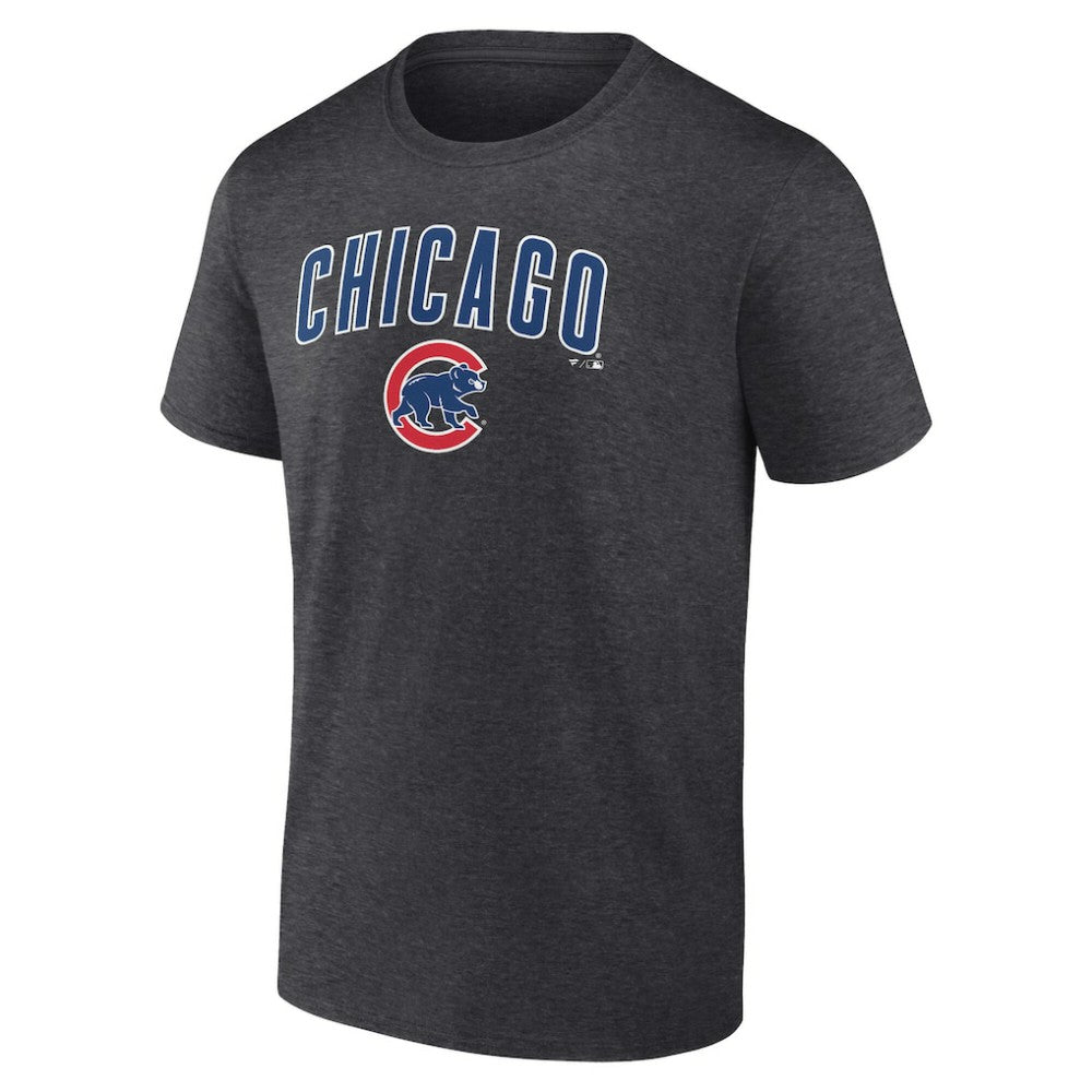 Chicago Cubs Team Lockup T-Shirt - Charcoal T-shirts