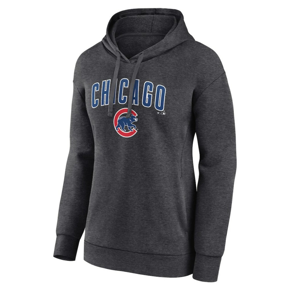 Chicago Cubs Women's Team Lockup Hoodie - Charcoal Hoodies