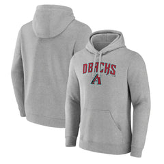 Arizona Diamondbacks Team Lockup Hoodie - Gray Hoodies