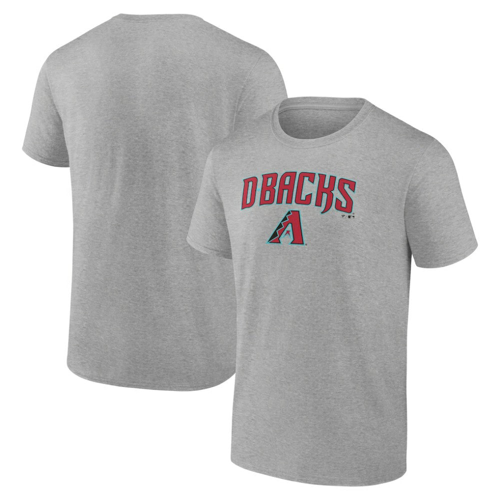 Arizona Diamondbacks Team Lockup T-Shirt - Heather Gray T-shirts
