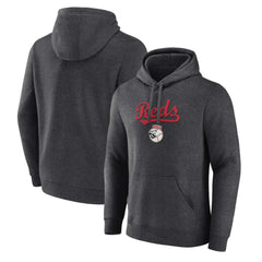 Cincinnati Reds Team Lockup Hoodie - Charcoal Hoodies