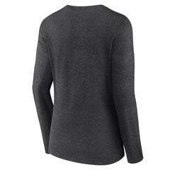 Cincinnati Reds Women's Team Lockup Long Sleeve V-Neck T-Shirt - Charcoal T-shirts