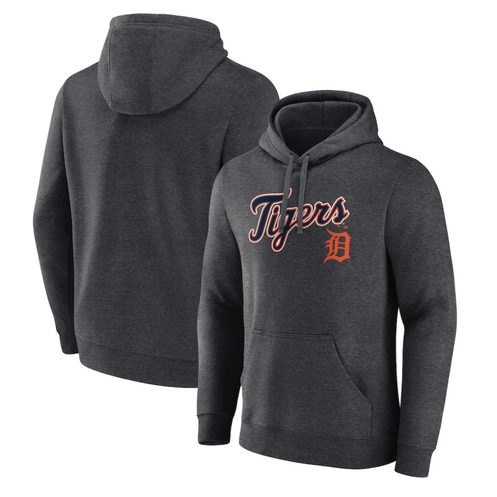 Detroit Tigers Team Lockup Hoodie - Charcoal Hoodies