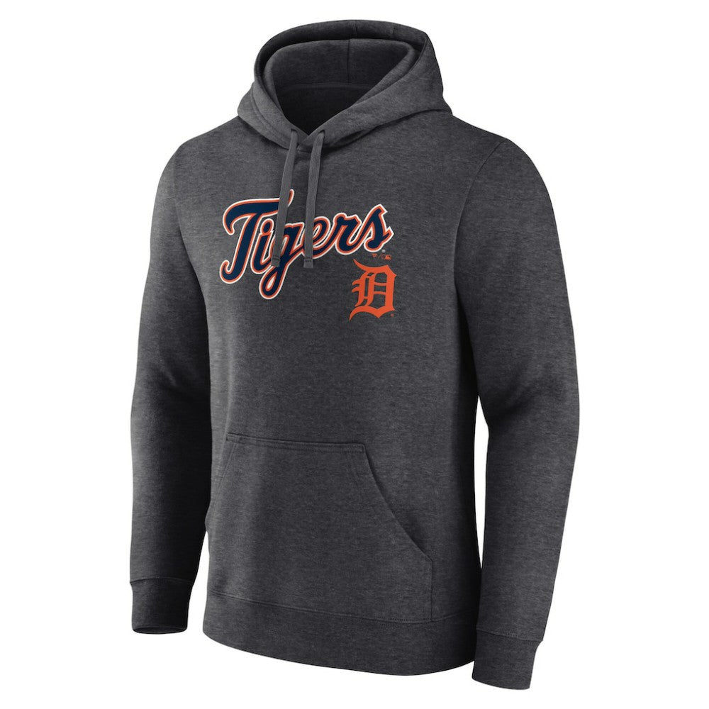 Detroit Tigers Team Lockup Hoodie - Charcoal Hoodies