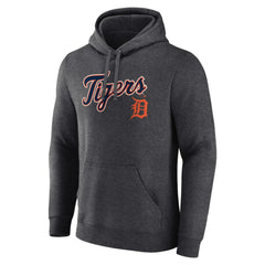 Detroit Tigers Team Lockup Hoodie - Charcoal Hoodies