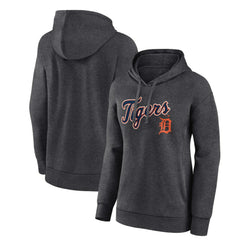Detroit Tigers Women's Team Lockup Hoodie - Charcoal Hoodies
