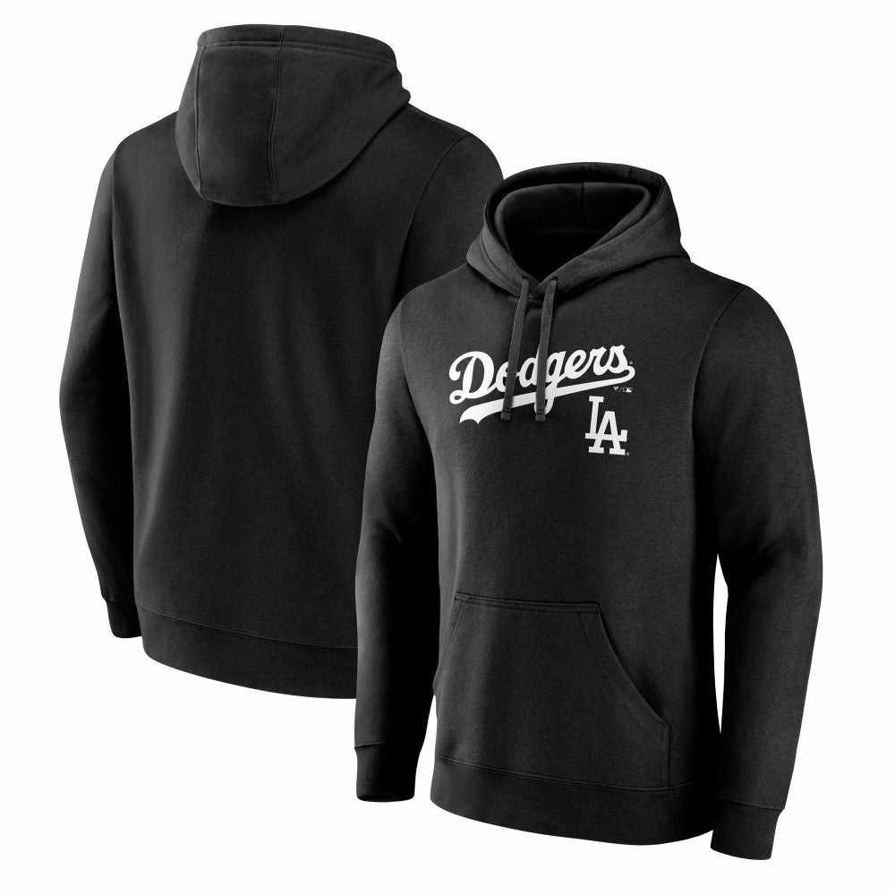 Los Angeles Dodgers Team Lockup Hoodie - Black Hoodies