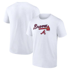 Atlanta Braves Team Lockup T-Shirt - White T-shirts