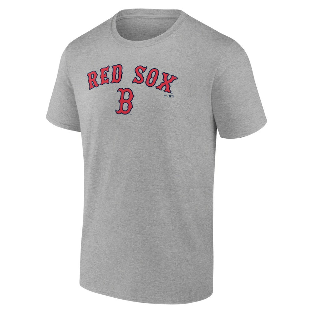 Boston Red Sox Team Lockup T-Shirt - Heather Gray T-shirts