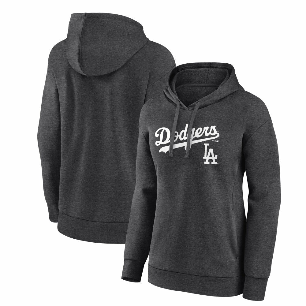 Los Angeles Dodgers Women's Team Lockup Hoodie - Charcoal Hoodies