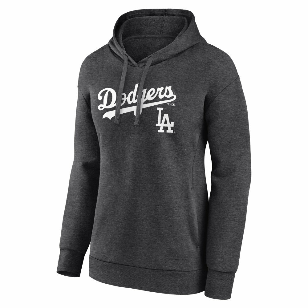 Los Angeles Dodgers Women's Team Lockup Hoodie - Charcoal Hoodies