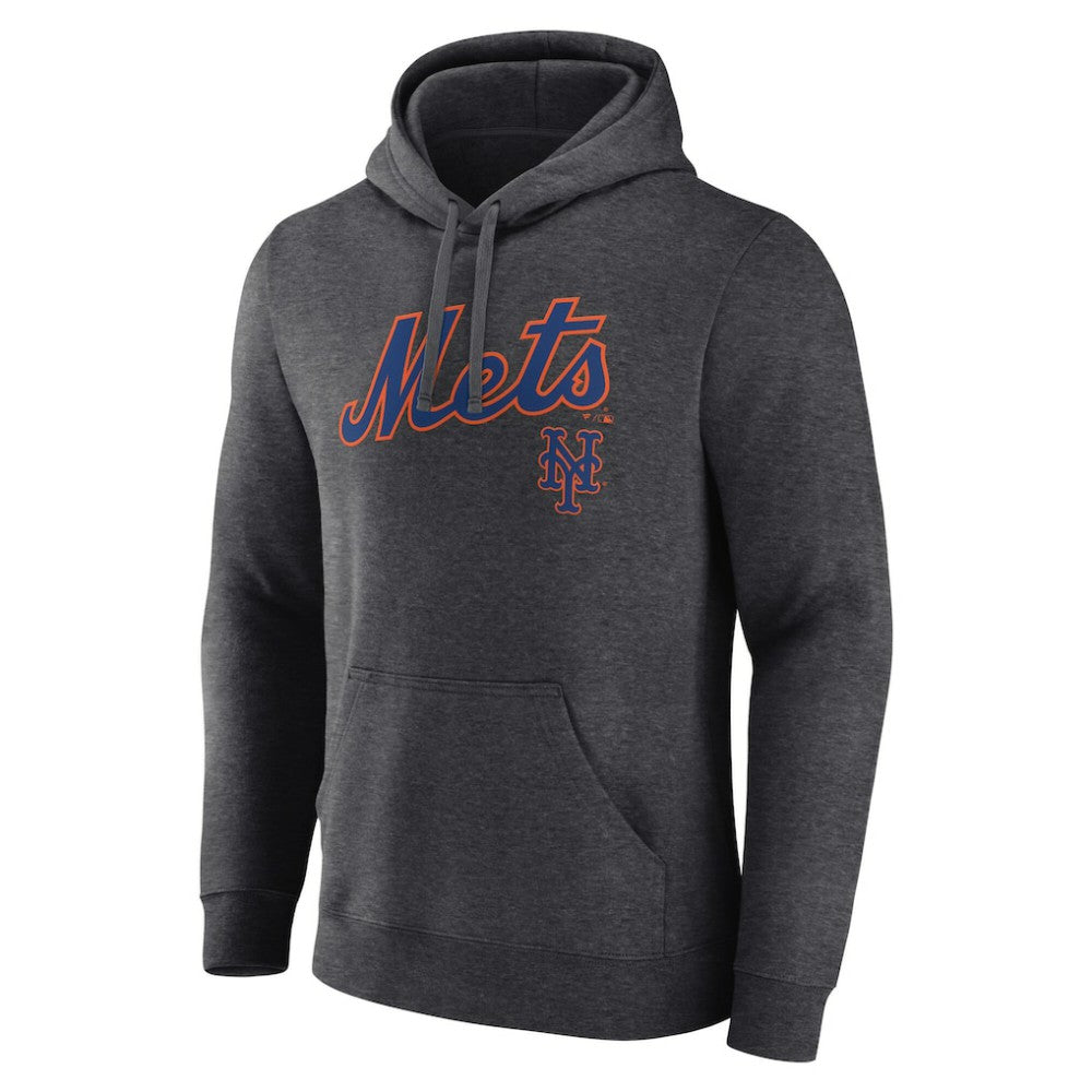 New York Mets Team Lockup Hoodie - Charcoal Hoodies