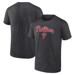 Philadelphia Phillies Team Lockup T-Shirt - Charcoal T-shirts