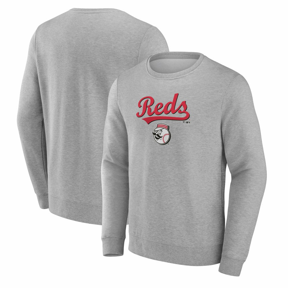 Cincinnati Reds Team Lockup Sweatshirt - Gray Sweatshirts