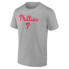 Philadelphia Phillies Team Lockup T-Shirt - Heather Gray T-shirts
