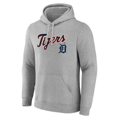 Detroit Tigers Team Lockup Hoodie - Gray Hoodies