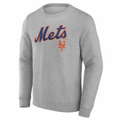 New York Mets Team Lockup Sweatshirt - Gray Sweatshirts
