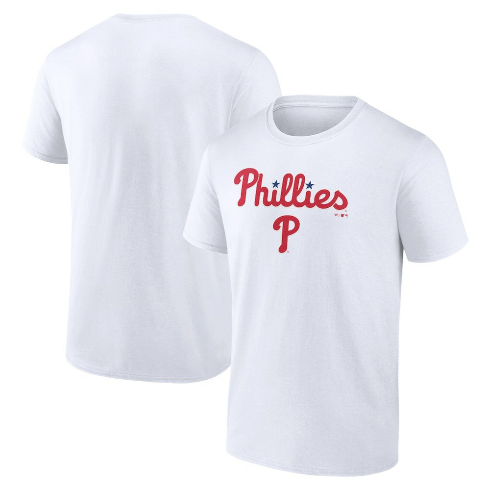 Philadelphia Phillies Team Lockup T-Shirt - White T-shirts