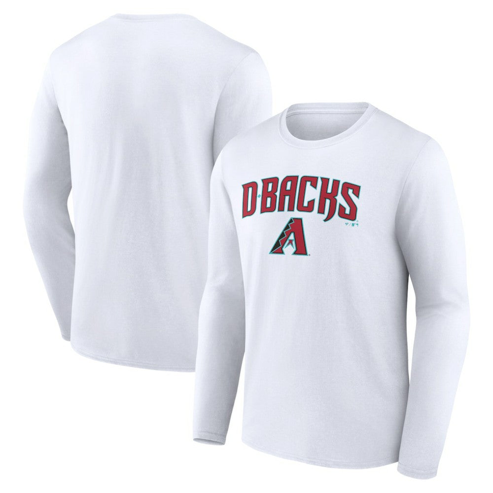Arizona Diamondbacks Team Lockup Long Sleeve T-Shirt - White T-shirts