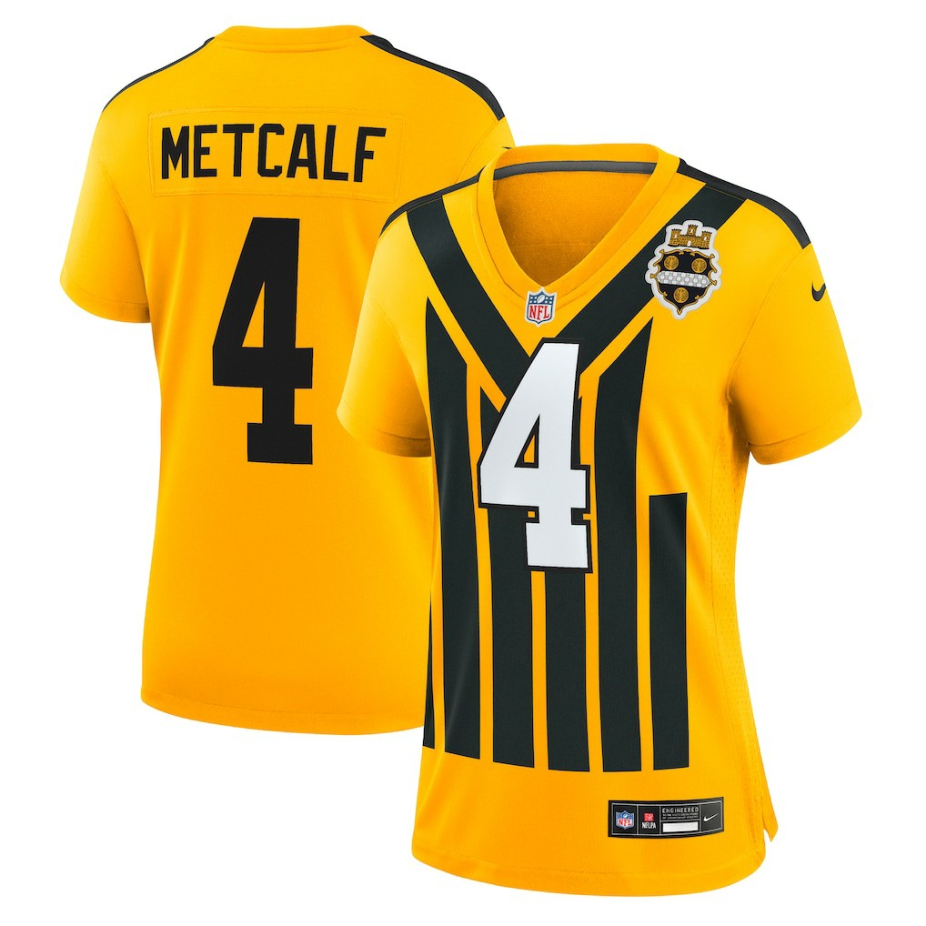 DK Metcalf Pittsburgh Steelers Women's Alternate 1933 Throwback Game Jersey Gold