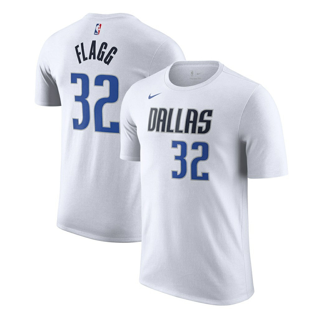 Cooper Flagg Dallas Mavericks 2025 NBA Draft First Round Pick Association Edition Name & Number T-Shirt White