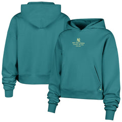 New York Yankees '47 Women's Contemporary Basics Anderson Foundation Hoodie - Teal Hoodies