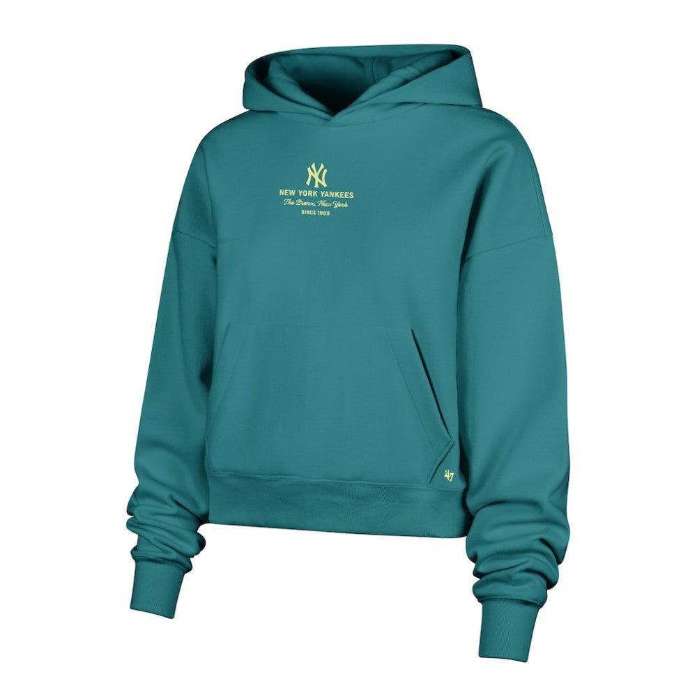 New York Yankees '47 Women's Contemporary Basics Anderson Foundation Hoodie - Teal Hoodies
