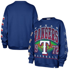 Texas Rangers '47 Women's Trendy Team Go Big Oversized Sweatshirt - Royal Sweatshirts