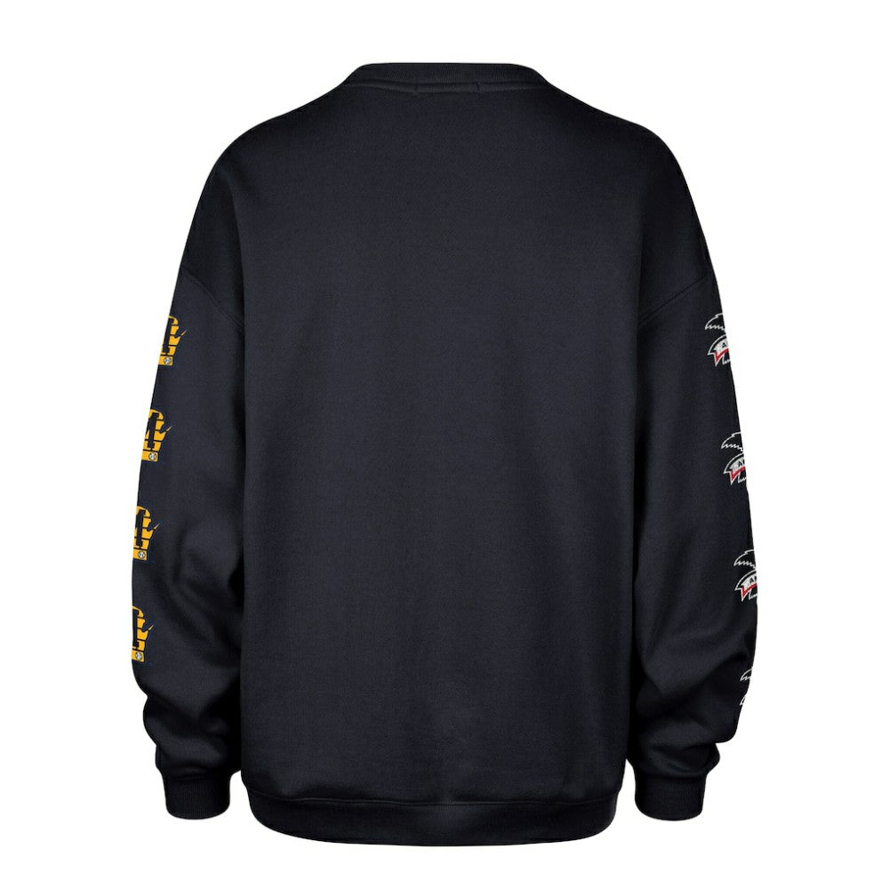Milwaukee Brewers '47 Women's Trendy Team Go Big Oversized Sweatshirt - Navy Sweatshirts