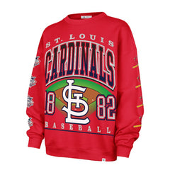 St. Louis Cardinals '47 Women's Trendy Team Go Big Oversized Sweatshirt - Red Sweatshirts