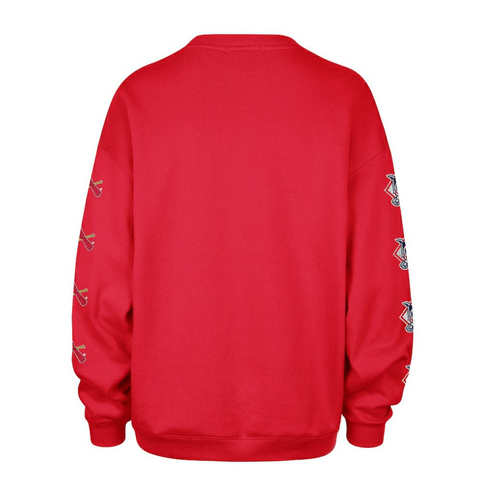 St. Louis Cardinals '47 Women's Trendy Team Go Big Oversized Sweatshirt - Red Sweatshirts