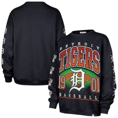 Detroit Tigers '47 Women's Trendy Team Go Big Oversized Sweatshirt - Navy Sweatshirts