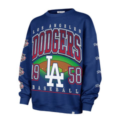 Los Angeles Dodgers '47 Women's Trendy Team Go Big Oversized Sweatshirt - Royal Sweatshirts