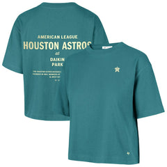 Houston Astros '47 Women's Contemporary Basics Leon City T-Shirt - Teal T-shirts