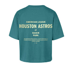 Houston Astros '47 Women's Contemporary Basics Leon City T-Shirt - Teal T-shirts