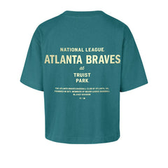 Atlanta Braves '47 Women's Contemporary Basics Leon City T-Shirt - Teal T-shirts
