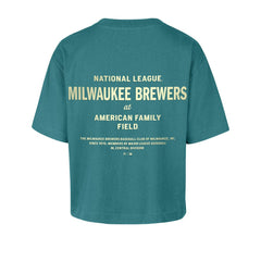 Milwaukee Brewers '47 Women's Contemporary Basics Leon City T-Shirt - Teal T-shirts