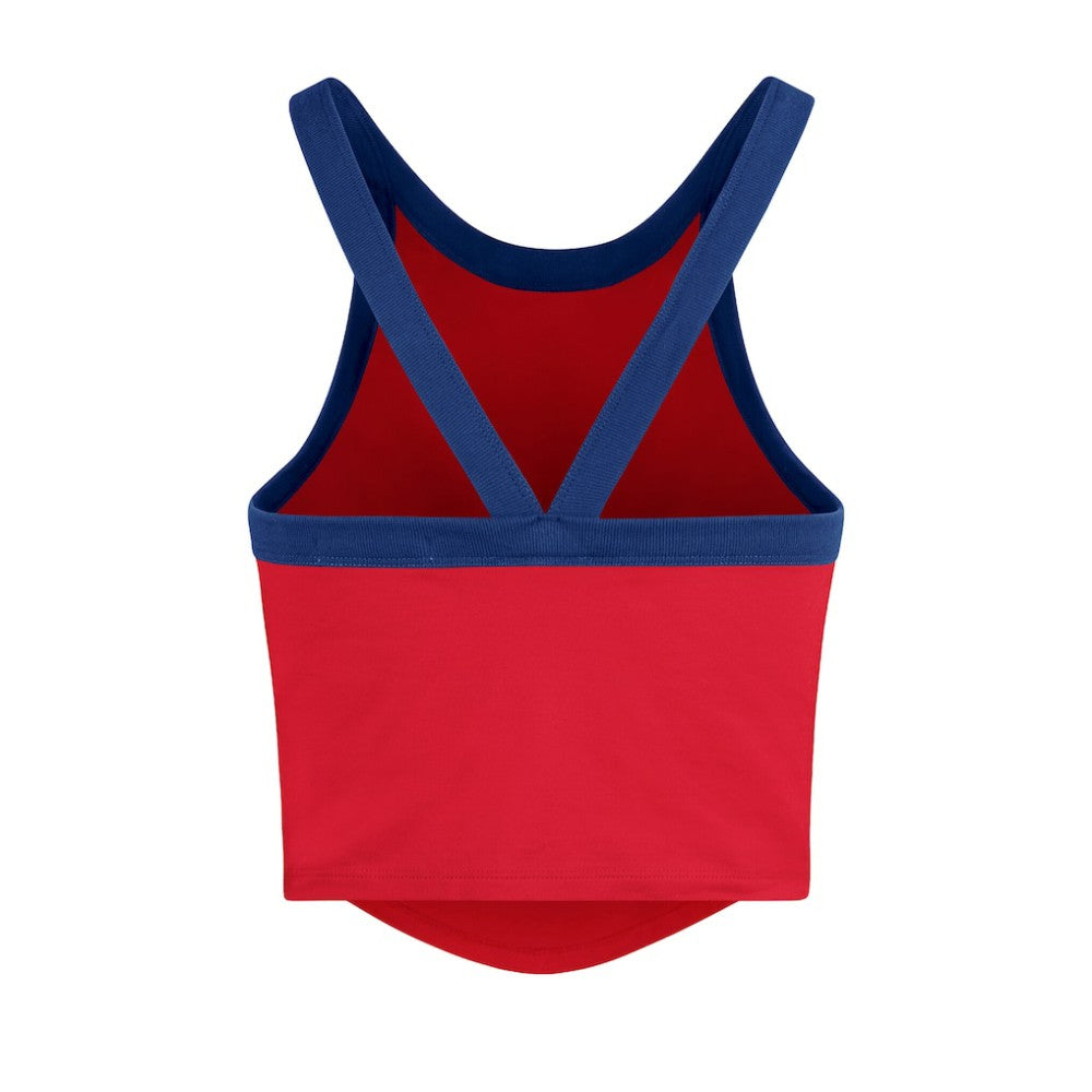 Philadelphia Phillies '47 Women's Trendy Team Rally Sporty Cropped Racerback Tank Top - Red Tanks