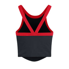 Atlanta Braves '47 Women's Trendy Team Rally Sporty Cropped Racerback Tank Top - Black Tanks