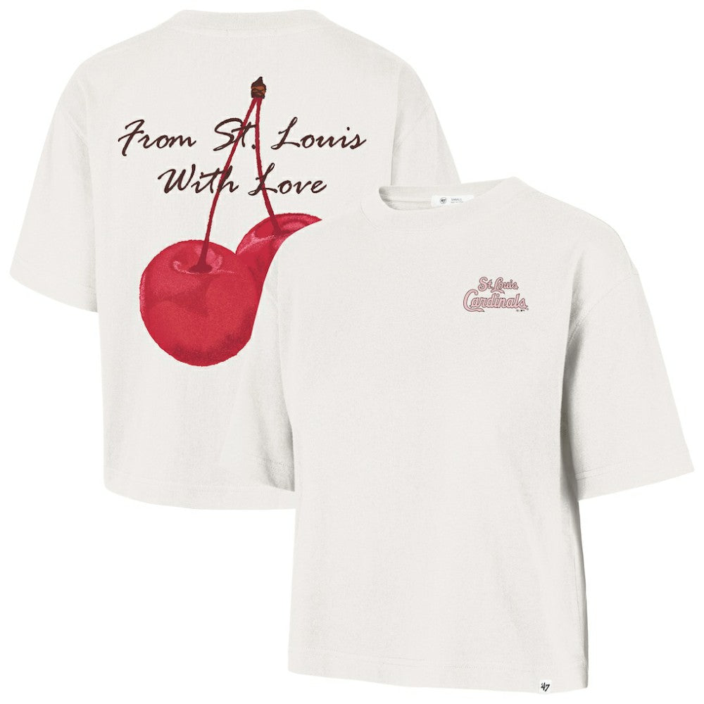 St. Louis Cardinals '47 Women's Love Letter Reed City T-Shirt - Cream T-shirts