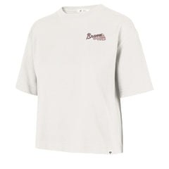 Atlanta Braves '47 Women's Love Letter Reed City T-Shirt - Cream T-shirts