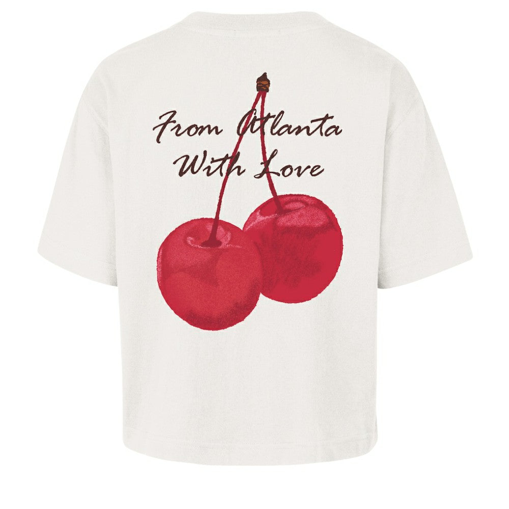 Atlanta Braves '47 Women's Love Letter Reed City T-Shirt - Cream T-shirts