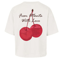 Atlanta Braves '47 Women's Love Letter Reed City T-Shirt - Cream T-shirts