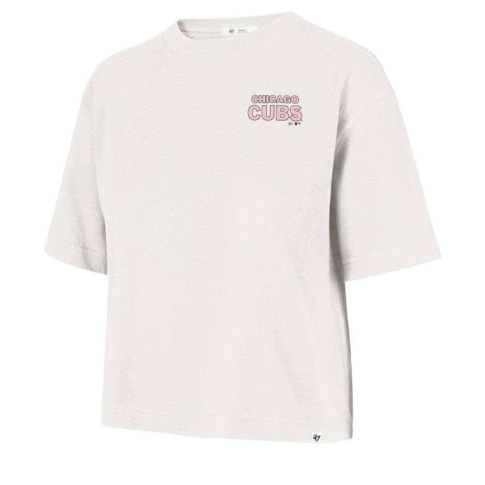 Chicago Cubs '47 Women's Love Letter Reed City T-Shirt - Cream T-shirts