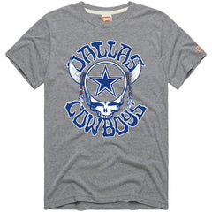 Dallas Cowboys Homage NFL x Grateful Dead Tri-Blend T-Shirt Gray