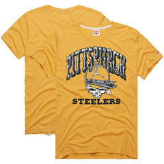 Pittsburgh Steelers Homage NFL x Grateful Dead Tri-Blend T-Shirt Gold