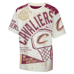 Cleveland Cavaliers Outerstuff Youth Top Player All-Over-Print T-Shirt Cream