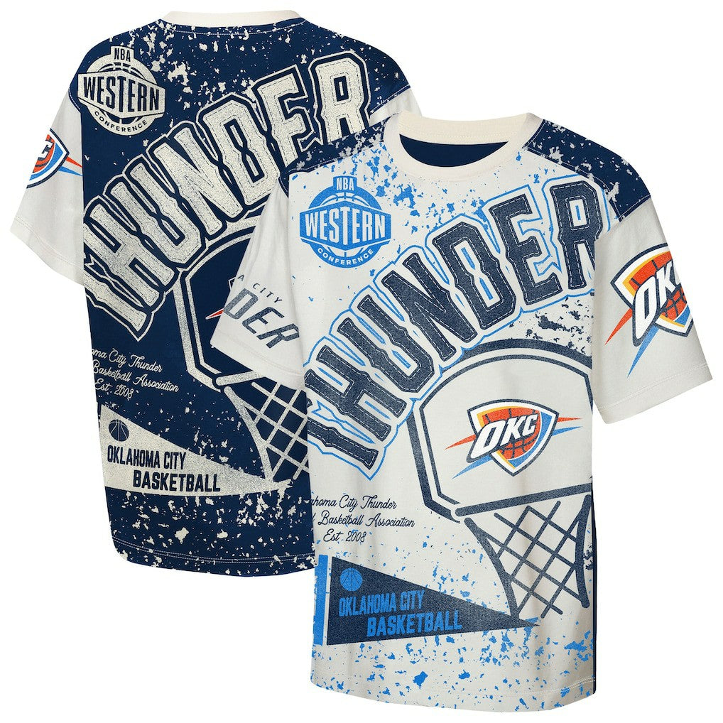 Oklahoma City Thunder Outerstuff Youth Top Player All-Over-Print T-Shirt Cream
